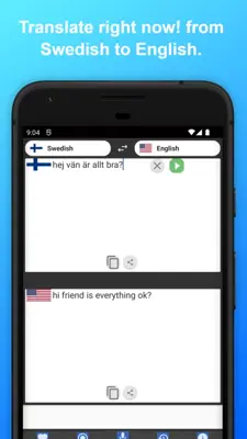 English to Swedish Translator android App screenshot 3